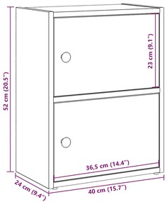 Estante 40x24x52 cm derivados de madeira branco