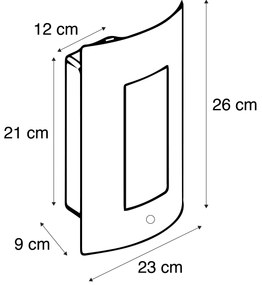 Luminária de parede externa antracite IP44 sensor claro-escuro - Emmerald 1 Moderno