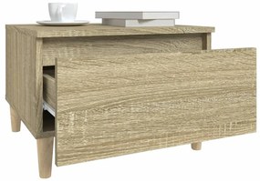Mesas de apoio 2 pcs 50x46x35 cm deriv. madeira carvalho sonoma
