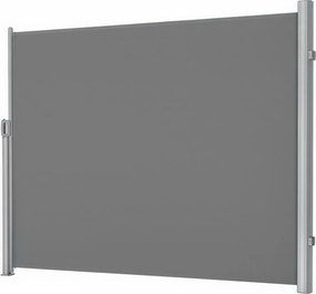 Toldo lateral 200 x 350 cm (A x C) com caixa em liga de alumínio, extensível, opaco cinzento