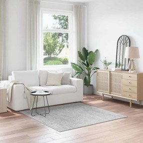 Tapete Shaggy vidaXL com base de látex Cinzento 160x160 cm