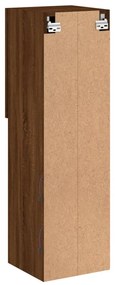Móvel de TV com luzes LED 30,5x30x102 cm carvalho castanho