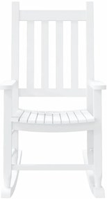 Cadeiras de baloiço infantis 2 pcs álamo maciço branco