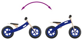Bicicleta de equilíbrio p/ criança c/ pneus de ar azul