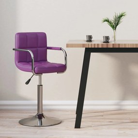 vidaXL Banco de bar couro artificial roxo