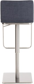 Banco de bar Limon em tecido 41 x 80-103 x 46 cm Cinzento escuro