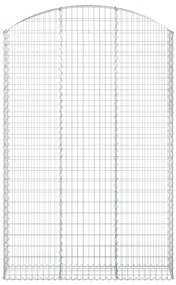 Cesto gabião arqueado 150x30x220/240 cm ferro galvanizado