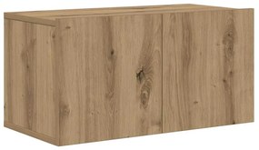 Conjunto de móvel de TV com prateleira 8 pcs carvalho artisiano