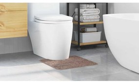 Tapete de Banho U-Shaped Castanho 50x50 cm Polipropileno Antiderrapant