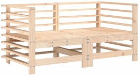 7 pcs conjunto lounge de jardim pinho maciço