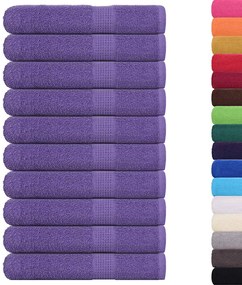 Toalhas de sauna 10 pcs 80x200 cm 360 gsm 100% algodão roxo