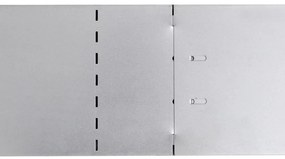 Conjunto 20 painéis vedação relvado 100 x 14 cm aço galvanizado