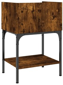 Mesa cabeceira 40,5x31x60 cm derivados madeira carvalho fumado