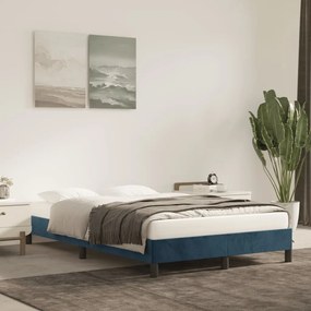 vidaXL Estrutura de cama sem colchão 120x200 cm veludo azul