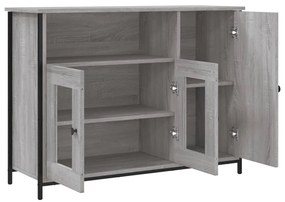 Aparador 100x35x75 cm derivados de madeira cinzento sonoma