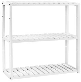 Prateleira de bambu SONGMICS BCB13W, altura ajustável, prateleira de 3 níveis, 60 x 15 x 54 cm, para banheiro, parede, cozinha, livros, branca