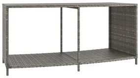 Prateleiras de arrumação 2 pcs vime PE cinzento