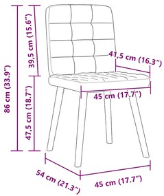 Cadeiras de jantar 2 pcs tecido cinzento-escuro