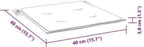 Almofadões p/ cadeira 6pcs 40x40x4 cm tecido multicor