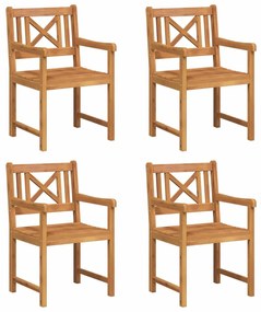 Cadeiras de Jardim vidaXL 4 pcs 56x55.5x90 cm Madeira Maciça de Acácia