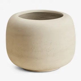 Vaso De Cimento Annabeth Ø20 Cm - ↑30 Cm & Off-white - Sklum