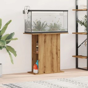 vidaXL Suporte para aquário em carvalho artesanal 36x75x72,5 cm, madeira projetada