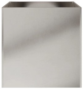 Vaso/floreira 42x40x39 cm aço inoxidável prateado
