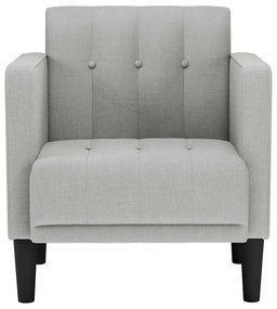 Poltrona com apoio de braços 53 cm tecido cinzento nublado