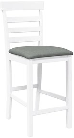 Bancos de bar com almofadões 2pcs madeira de seringueira maciça