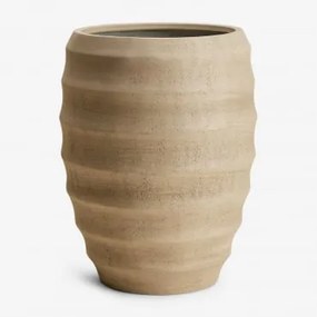 Vaso De Cimento Gabe Castanho Areia & Ø30 Cm - ↑45 Cm - Sklum