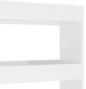 Estante/divisória 100x30x135 cm branco brilhante