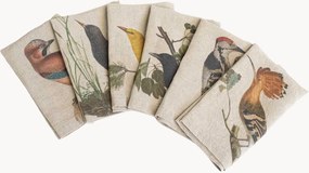 Guardanapos em linho Woodland Birds, conjunto de 6