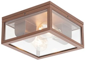 Luminária de teto industrial cor ferrugem IP44 2 luzes - Charlois Design,Industrial