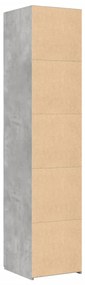 Armário alto 40x42,5x185 cm derivados de madeira cinza cimento