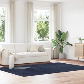 vidaXL Tapete shaggy de pelo alto NAVARRA 200x290 cm azul-marinho