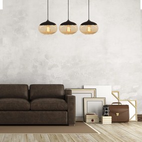 Chandelier Camini – Preto – 75 x 25 cm