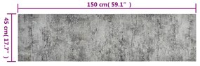 Tapete de cozinha lavável 45x150 cm veludo padrão betão