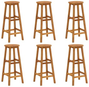 7 pcs Conjunto de bar para jardim madeira de acácia maciça
