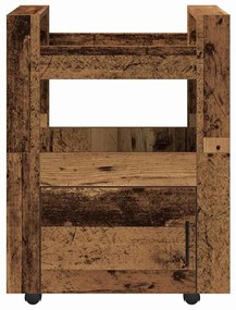 Carro de Cozinha vidaXL Madeira Velha 60x45x80 cm Madeira Revestida