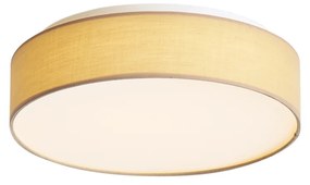 Candeeiro de Teto Inteligente Bege 35cm incl. LED e Controlo Remoto - Flat Drum