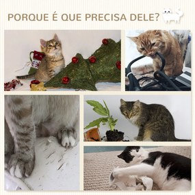 Conjunto de Prateleiras de Parede para Gatos de 4 Peças com 3 Postes de Sisal Rede e 1 Plataforma para Saltar de 3 Níveis Cinza