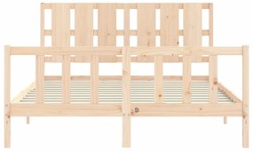 Estrutura de cama King Size com cabeceira madeira maciça