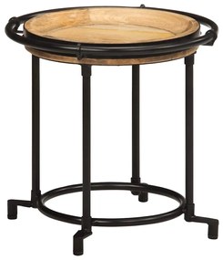 2 pcs Conjunto de mesa de apoio madeira de mangueira maciça