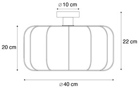 Plafon de teto Japandi branco 40cm - Madleine Japandi