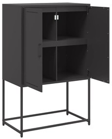 Aparador alto 68,5x38,5x107 cm aço preto