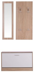 Conjunto de Sapateira, Cabide e Espelho Lennus - Design Moderno