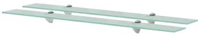 3051500 vidaXL Prateleiras flutuantes 2 pcs vidro 90x10 cm 8 mm