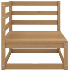 9 pcs conjunto lounge de jardim pinho sólido castanho mel