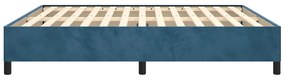 Estrutura de cama 180x200 cm veludo azul-escuro