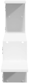 Prateleira de parede 104x15x49 cm derivados de madeira branco